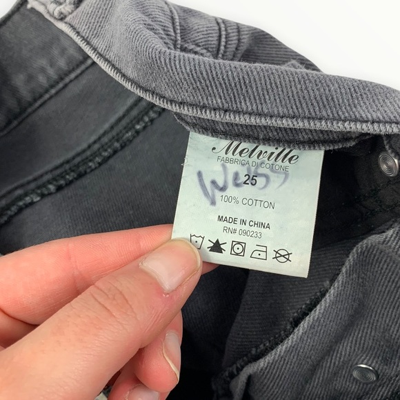 Brandy Melville Distressed Boyfriend Button Fly Jeans - Picture 8 of 9